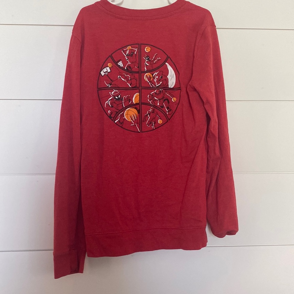 Boys Cat and Jack Basketball Robot Long Sleeve Tee T-Shirt Size Youth Medium